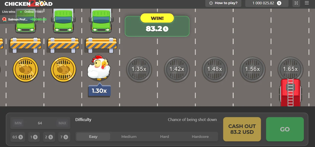 Big win in Chicken Road 2 crash game – successful cash out in CAD